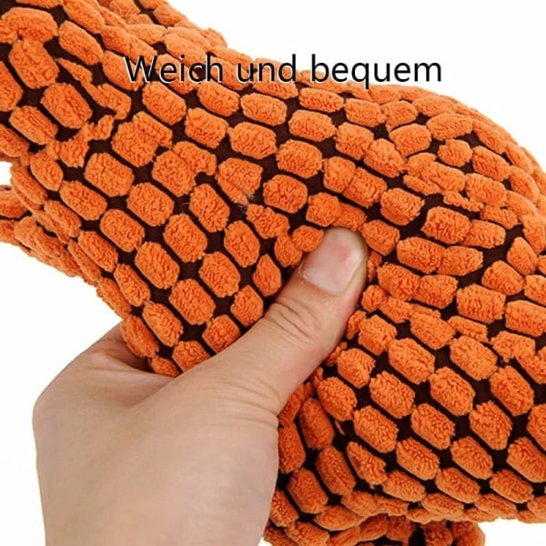 35×11cm Dinosaur Plys Hundekigglelegetøj til Hvalpe Små og Mellemstore Hunde (Brun)