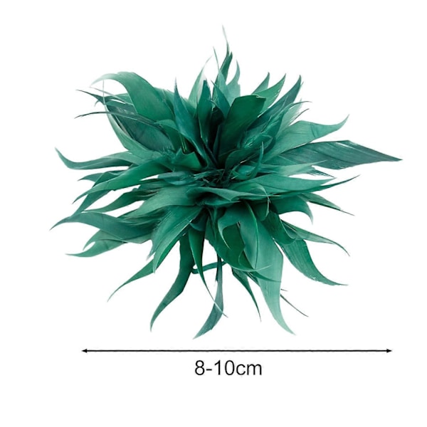 Tyg Fjäder Blomma Brosch Dekorativ Kläd Nål Kostym Krage Sjal Halsduk Badge Kvinnor Bröllop Fest Ice blue