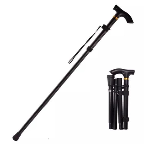 Spaserstokk - Sammenleggbar - Justerbar 86-97 cm - Aluminiumslegering - Sklisikker
