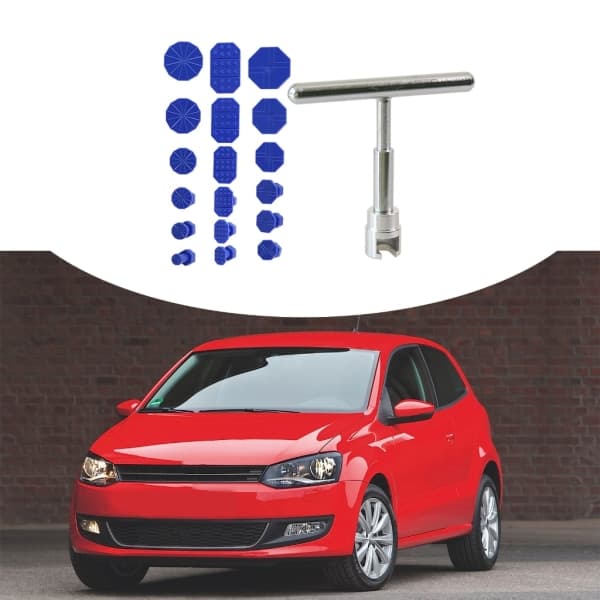 Bilbulkreparasjonstrekker T-bar sett Auto Body Mekanisk Platemetall Slide Puller Bilbulkfjerner med flikpute