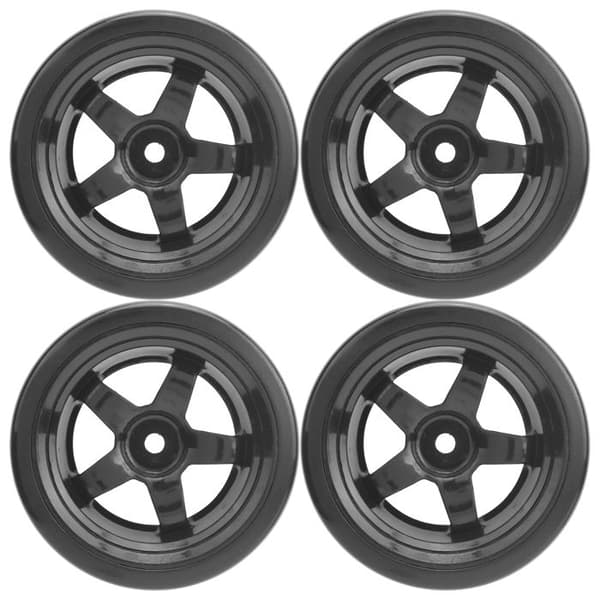 4st 63mm Halkfria RC-däck i gummi Driftdäck för WPL D12 1/10 RC-bil