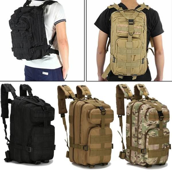Militär Taktisk Armé Ryggsäck Utomhusväska 30L khaki