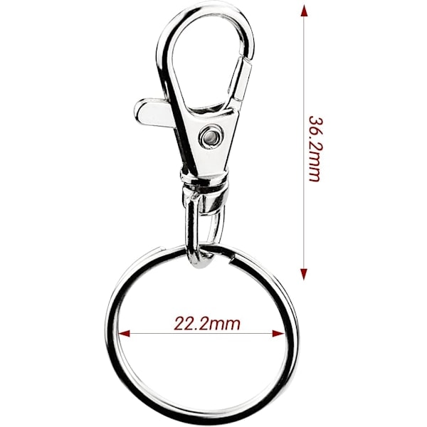 20 Kiipeilykoukkua, Pieni Kiipeilykoukku Avaimenperällä, 20 mm Avaimenperät, Avainkoukku Avainkoruille, DIY-Töihin
