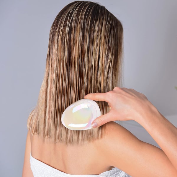 Detangler-hårbørste til kvinder, piger og børn Mini-hårbørste til vådt og tørt hår Kam Kompakt (hvid)