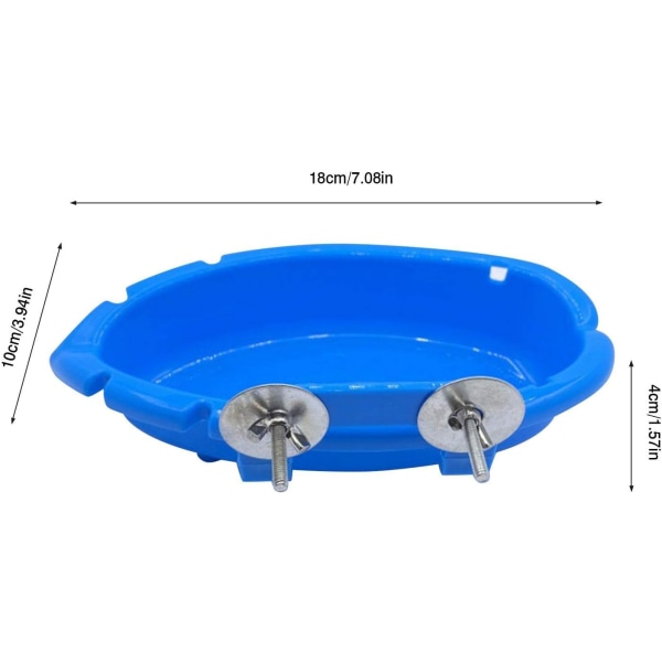 Bird Bath Tub Bowl Basin Hanging Birdbath Toy, Bird Cage Accessories, Shower Box, Pet Parrot Budgie Parakeet Cockatiel Cage Water Shower Food Feeder