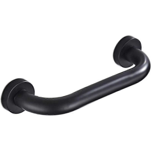 Badrumsräcke, Säkerhetshandtag för Dusch, Halkfritt Räcke 30CM för Badrum, Badkar, Toalett (Svart)