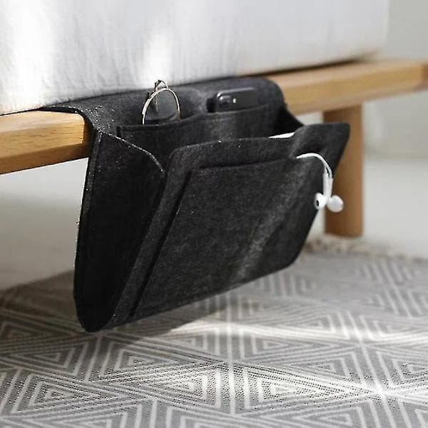 Sängficka Fjärrkontroll Surfplatta Telefon Förvaring Säng Soffa Förvaringsväska Light Grey