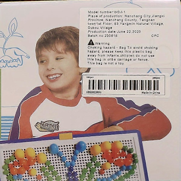 296-dels Pussel med Blandade Färger Svampspikar Pegboard Pedagogiska Byggstenar Kreativa DIY Peg Pussel Leksaker 3D Spel Födelsedag Julfest