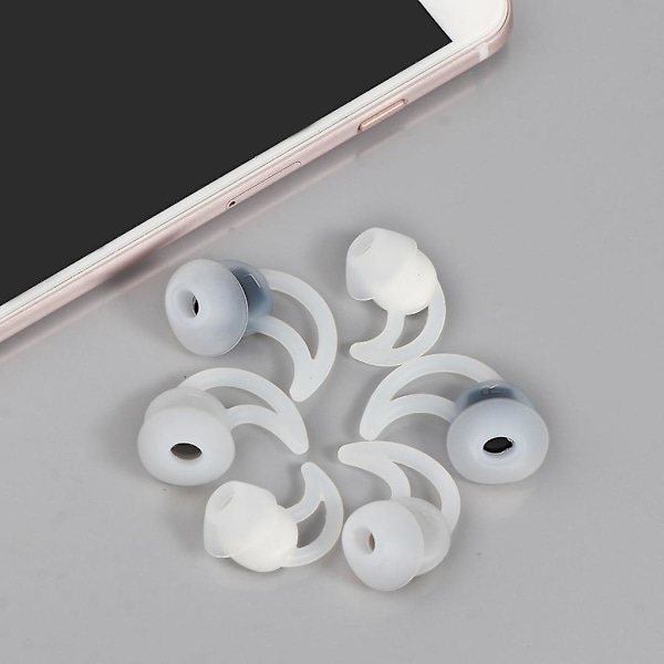 Silikone In-Ear Øretelefoner Ørepuder til Bose QC20 QC30 Ørekrog Støjisolering Black