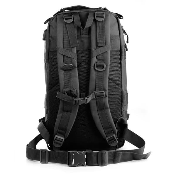Taktisk Rygsæk - 36L - 900D Molle - USB-port - Vandtæt Sort