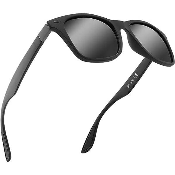 Solbriller Polarisert UV-beskyttelse for menn for kjøring og fiske og sport (svart)
