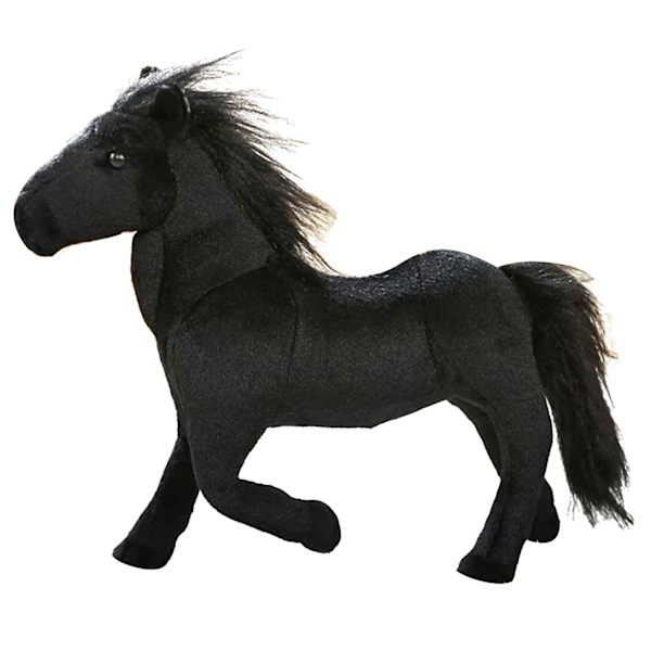 Simuleret Hest Dukke Plyslegetøj Hvid Hest Brun Hest Julegave Sofa Møbel Dekoration Black