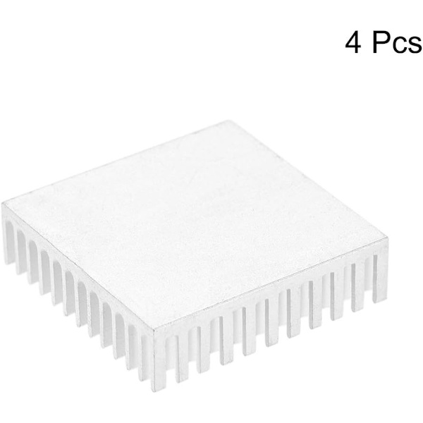 Elektronisk kylare för stegmotor, 3D-skrivare 40x40x11mm silver 4st