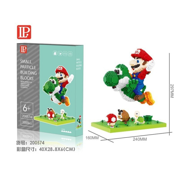 Super Mario Luigi Block Puzzle 3D Karaktärsbyggstenar