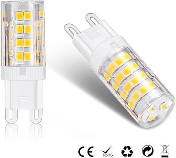 G9 LED-lampa - 5W - Varmvit 3000K - motsvarar 40W - 10-pack