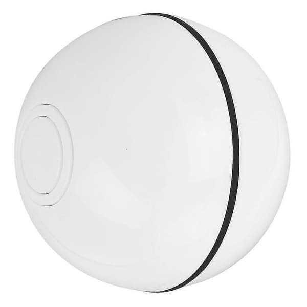 USB Smart LED Lysande Ljus Husdjur Katt Rullande Boll Leksak - Vit