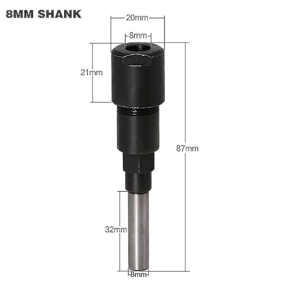 8 mm skaft fräsbits förlängningsstång koppling gravyr maskin förlängning fräs för trä