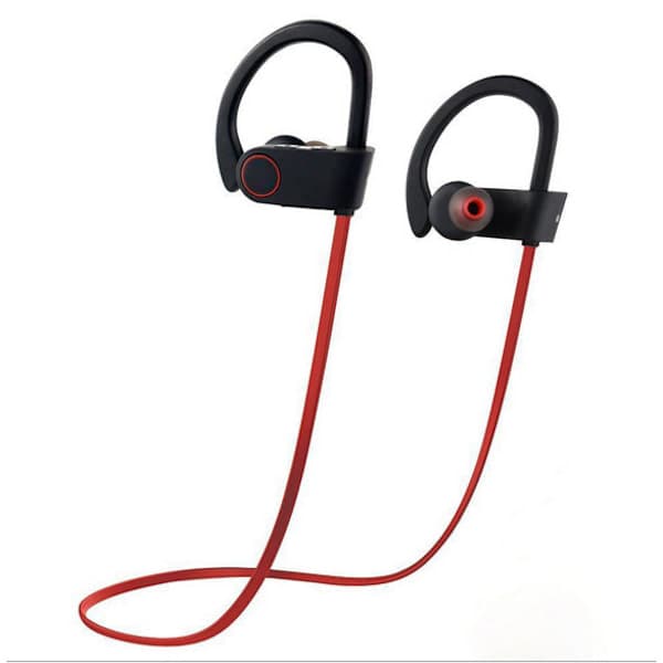Trådlöst Bluetooth-headset för sport, hängande nacke, stereo U8 Röd Red
