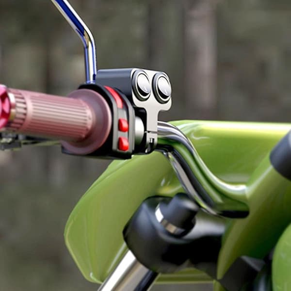 Universal 12v Motorsykkel Styre Dobbel Kontrollbryter For Hodelykt Indikator Double Switch 2 Wire