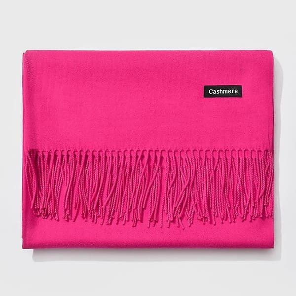 Sterkt rosa skjerf i viskose Dark pink