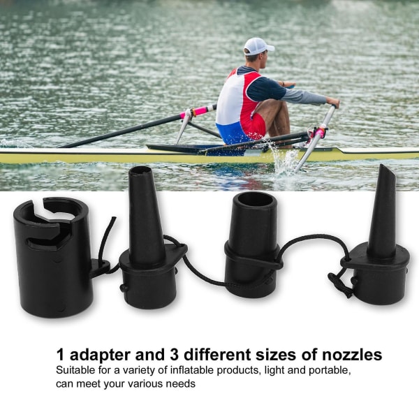 Set luftmadrasspumpmunstycke - Ersättningsventiladapter för paddleboard och luftsoffa