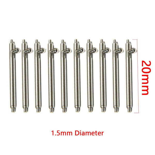 10 stk./parti Ur Single Switch fjederstænger 20mm1.5mm Diameter