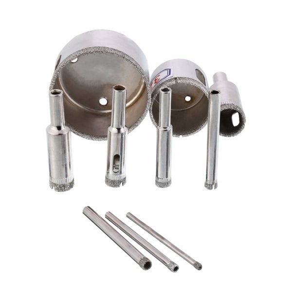 10-pack diamantborr, set för glas kakel keramik