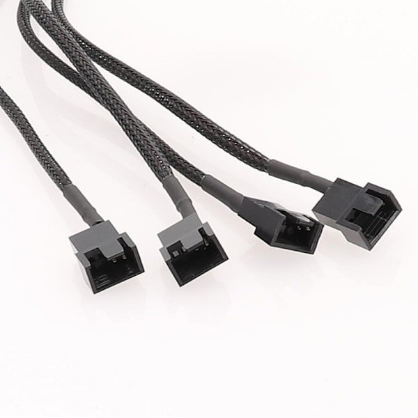 Cable Matters 2-pak 4-bens PWM-splitterkabel 30 cm, 3 computer-fan-splitterkabel, PC-fan-splitterkabel, 3-fan-splitterkabel 4 in 1