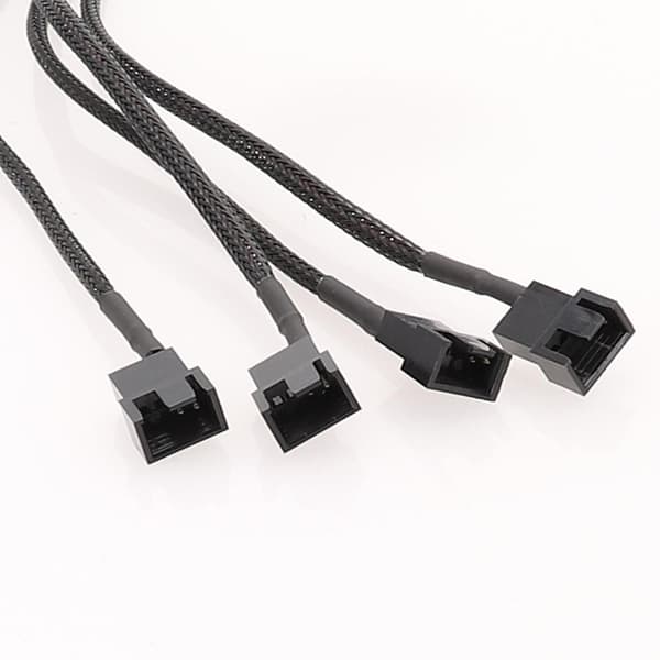 Cable Matters 2-pak 4-bens PWM Splitterkabel 30 cm, 3 Computer Ventilator Splitterkabel, PC Ventilator Splitterkabel, 3 Ventilator Splitterkabel 4 in 1