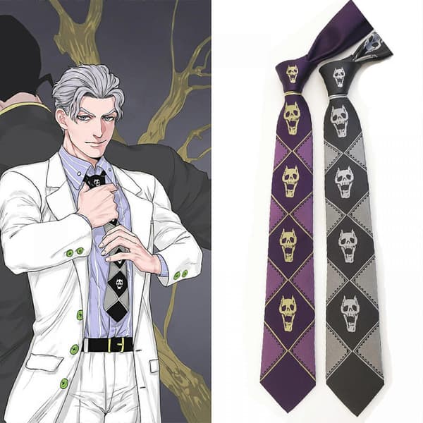 XYC Sæt med 2 Jojo's bizarre eventyr Kira yoshikage slips
