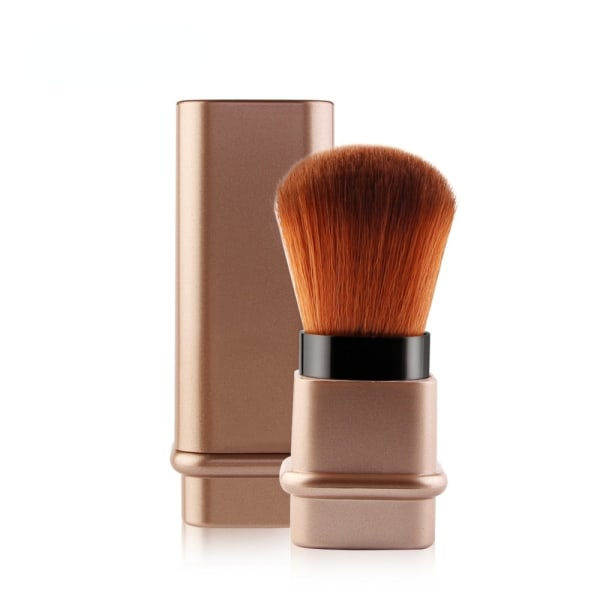 1 förpackning löst puder foundation sminkborstar Mini infällbara Silver