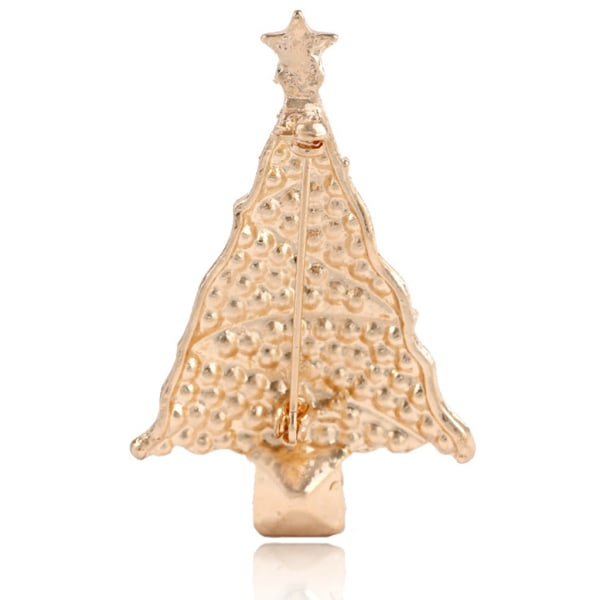 Smycken för Rhinestone Julgran Brosch Legering Lapel Nål Sjal Klämma Julgåva