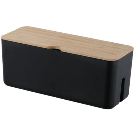 Kabelbox 34x13x14cm – Brandhämmande ABS – Ventilationsöppningar för säkerhet – Halkfria gummifötter