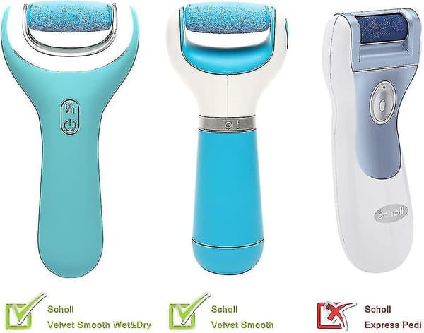 [4-pakning] Ekstra grove erstatningsruller kompatible med Scholl Velvet Smooth Express Pedi Electric