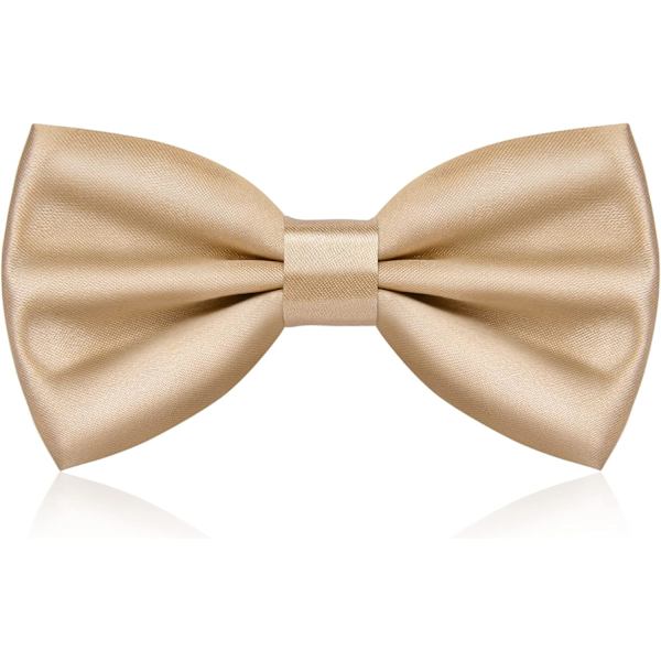 Miesten rusetti, klassinen yksivärinen esisolmittu rusetti miehille, satiininen smokkirusetti, säädettävä muodollinen kaularusetti juhliin, häihin