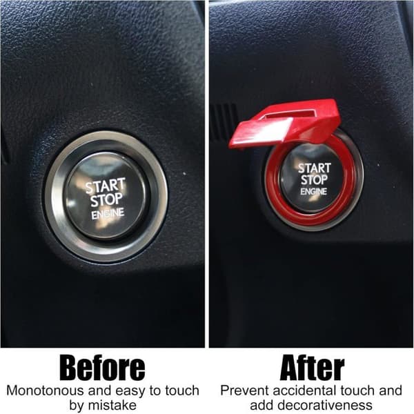 Universal motor start/stop-knapdæksel. Startknapdæksel med én knap (rød).