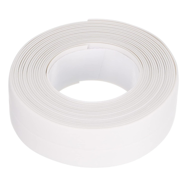 Vattentät tätningslist tejp självhäftande 0,87\"B x 10,5'L PVC tätningstejp för kök badrum vit