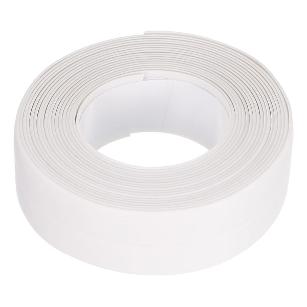 Vedenpitävä Tiivistenauha Itsekiinnittyvä 0,87"L x 10,5'L PVC-tiivisteteippi keittiöön kylpyhuoneeseen valkoinen