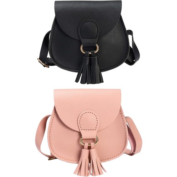 2 stk. Crossbody tasker til små piger - prinsessehåndtasker med kvast