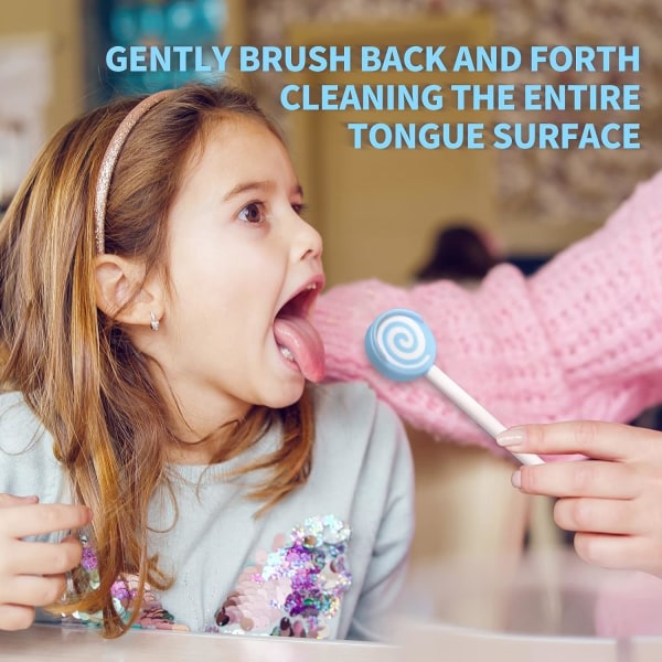 Børne-tungeskraber eller Cleaner Set-Tungerensning Tongue Bru, ZQKLA