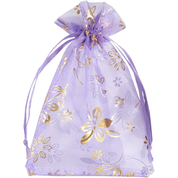 Organzapåsar Organzapåsar Presentpåsar Presentpåsar Bröllop Smyckespåsar Perfekt för Adventskalender -30 st 13x18cm/5,1 x 7,1 tum Lila