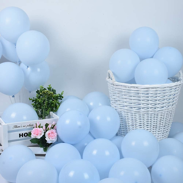 100 stk. 10 tommer lyseblå balloner store fortykkede blå latex heliumballoner til fødselsdagspynt bryllupsreception forlovelsesfestartikler