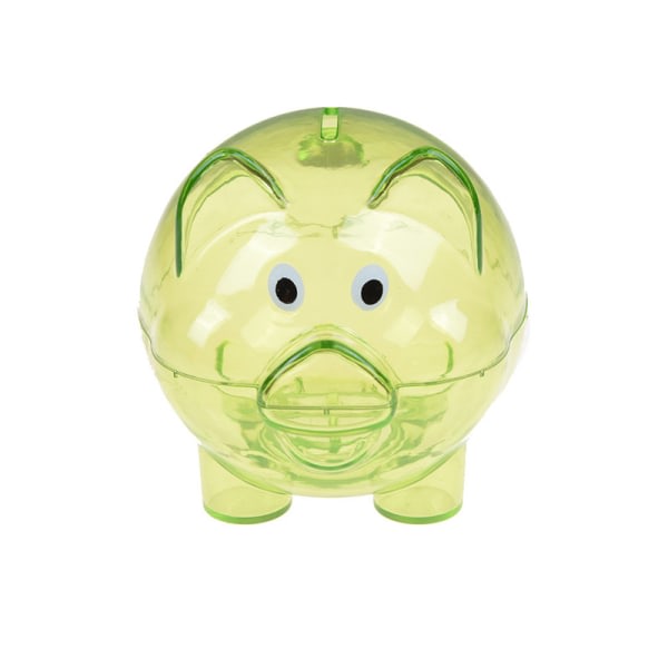 Baby Plastic Piggy Bank Mønter Penge Kontanter Samlebar Sparebøsse Blue