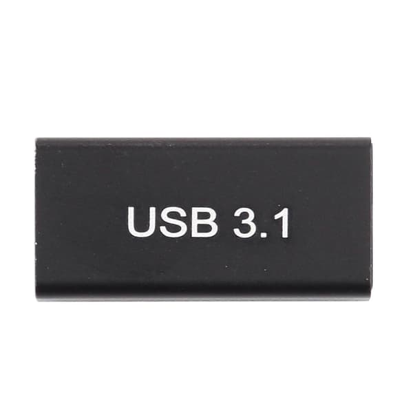 Type-C / USB-C hunn til USB 3.0 hunn aluminiumslegeringsadapter (svart)