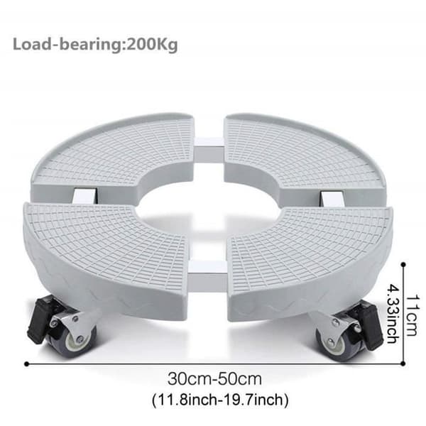 Justerbart blomkrukställ rullbricka 30cm-50cm stent - 200kg