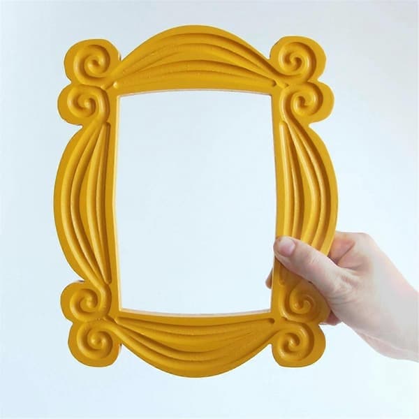32 * 27 * 4 cm Vänner Monica Dörrkarm Trä Gul Fotoram Samling Heminredningsserie - Perfekt Present