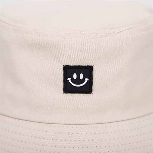 Barn Smile Face Solhatt, UPF 50+ Småbarn Pojkar Flickor Sommar Hinkhatt Bred Brätte Unisex Strandhattar Mössor för 2-8 År