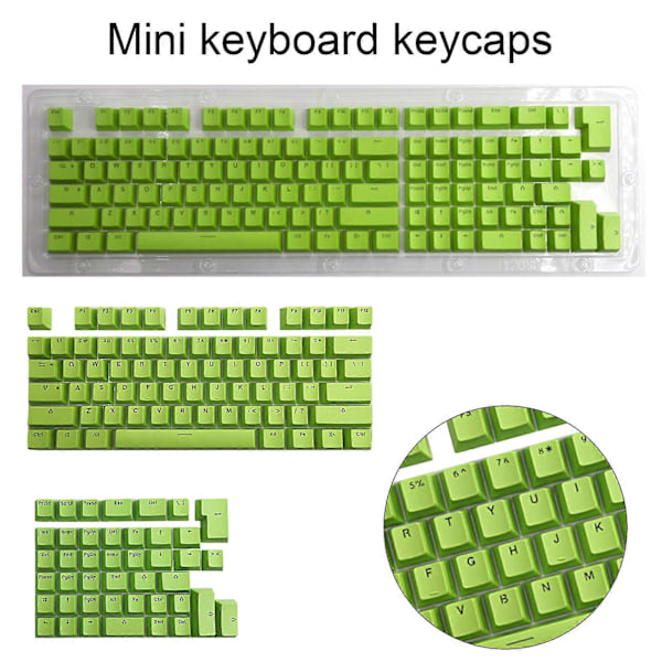 117 stk Mini Tastaturhetter i Slitsterkt PBT-materiale, Dekorative Renfargede Tastaturhetter for Datatilbehør Sky Blue