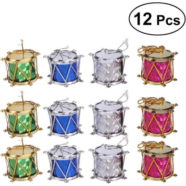 Farverig glitter mini tromme