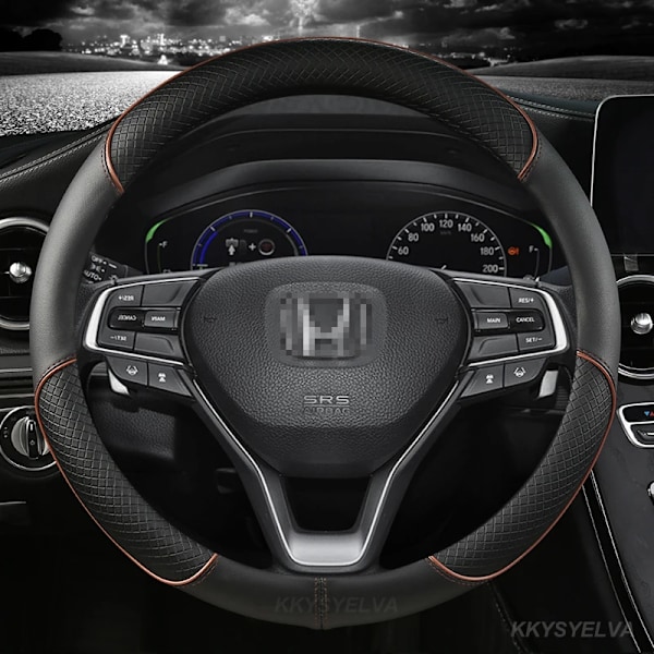 Mikrofiberläder rattöverdrag för Honda Civic CRV XRV Accord 2016 ~ 2019 2021 10:e generationen, högkvalitativa biltillbehör WHITE